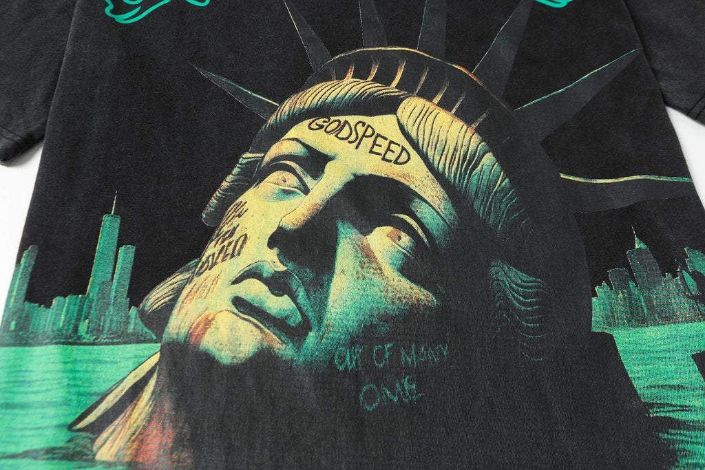 Godspeed Washed Black Rock Graphic T-Shirt